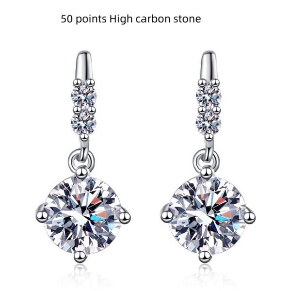 S925 Silver Moissanite Stud Earrings - Image 5