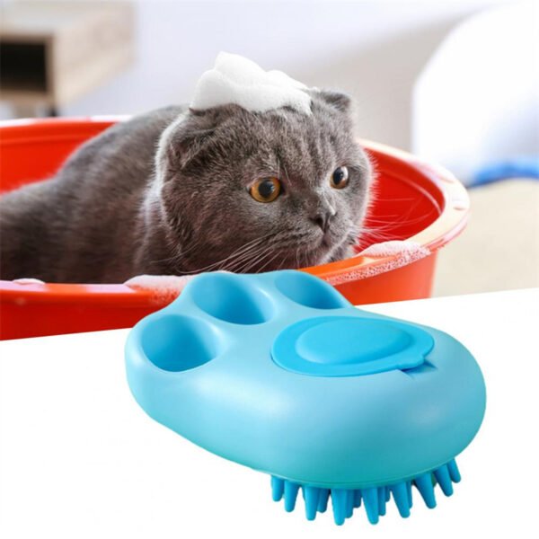Durable Cat Paw Bath Brush Fine Foaming Labor-saving Cartoon Shape Pet Dog Cat Pet Hair Grooming Brush Reusable Dog Hair Comb Pet Products - Image 10