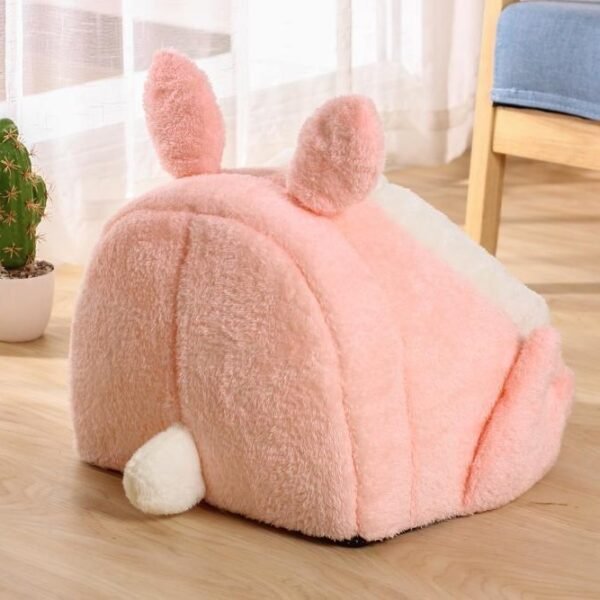 Bejirog Pink Screaming Rabbit Cat Nest Autumn And Winter Semi-closed Cat House - Image 9
