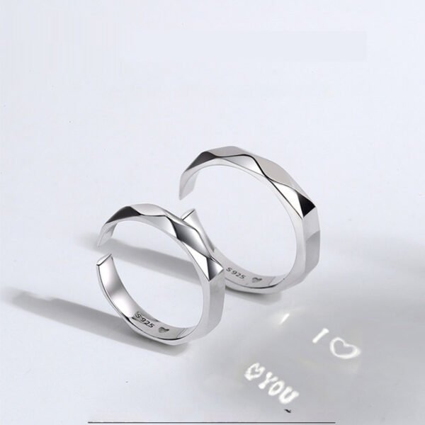 S925 Sterling Silver Rings By Light Reflect Show Surprise Love Pattern Surface Hidden New Jewelry Romantic Party Gift Wedding Engagement - Image 2