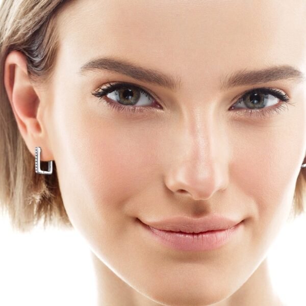 Affordable Luxury Style High-grade Square Moissanite Earrings For Women - Image 5