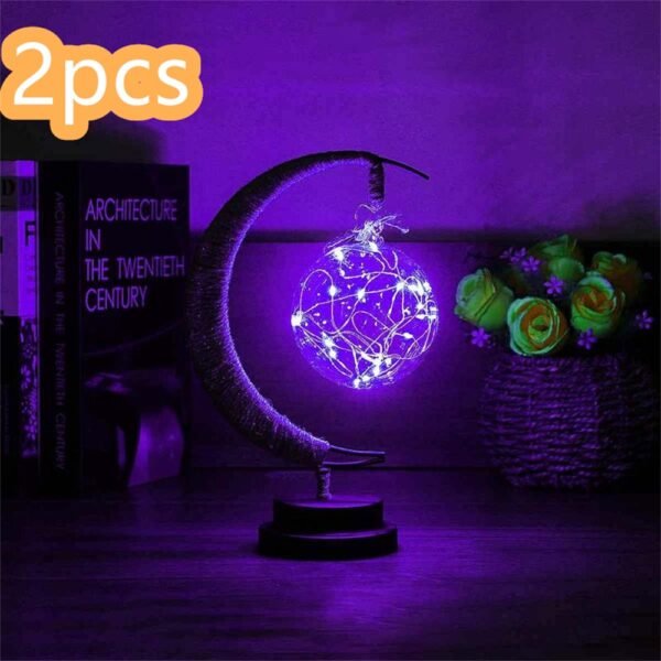 Led Moon Light Wrought Iron Ornament Light Star Shape Copper Wire Light Decorative Light USB Battery - Image 10