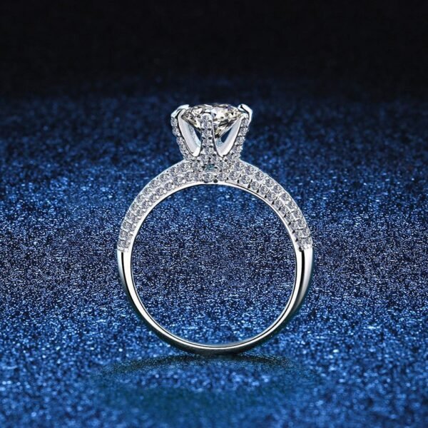 Moissanite Ring 1 Karat-3 Karat Half Of The Country Ring - Image 6