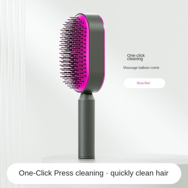 Self Cleaning Hair Brush For Women Massage Scalp Promote Blood Circulation Anti Hair Loss 3D Hair Growth Comb Hairbrush Self-Cleaning Hair Brush   3D Air Cushion Massager Brush   Airbag Massage Comb B - Image 2