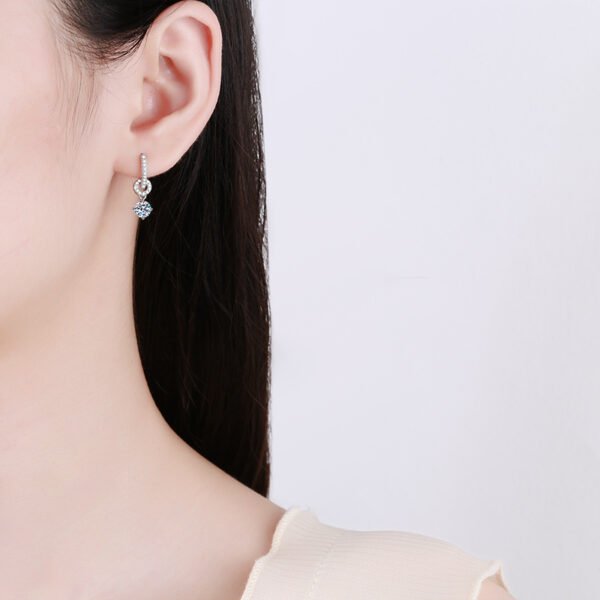 S925 Sterling Silver Moissanite Stud Earrings - Image 5