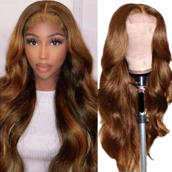 Long Curly Hair Light Blonde Big Waves African Women's Lace Wig - Image 4
