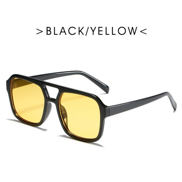 Square Double Beam Sunglasses Men And Women Retro Personality - Image 7