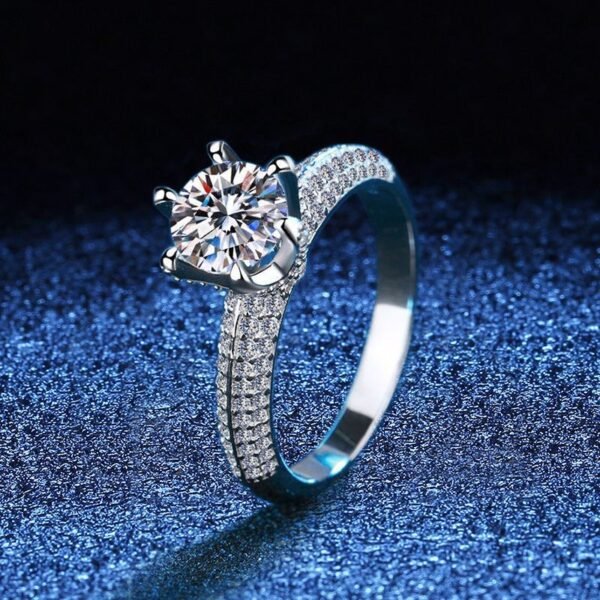 Moissanite Ring 1 Karat-3 Karat Half Of The Country Ring