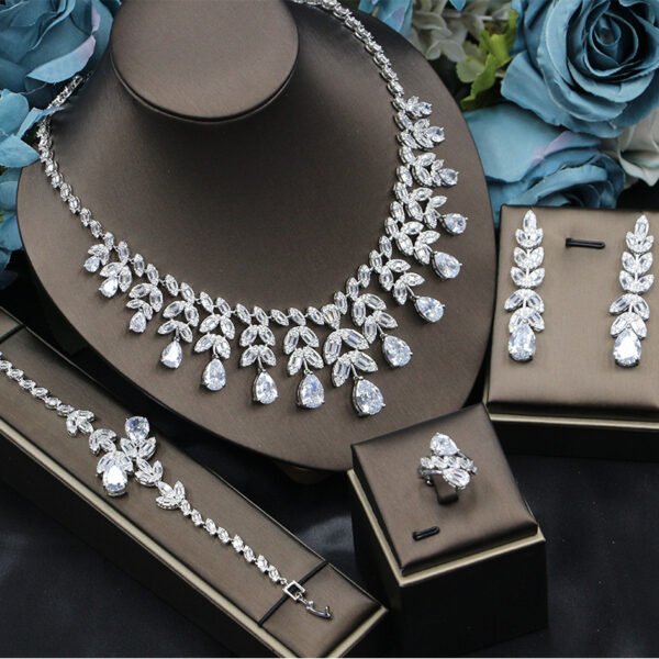 Bridal Jewelry Korean Fashion Wedding Banquet Accessories Four-piece Set - Image 2