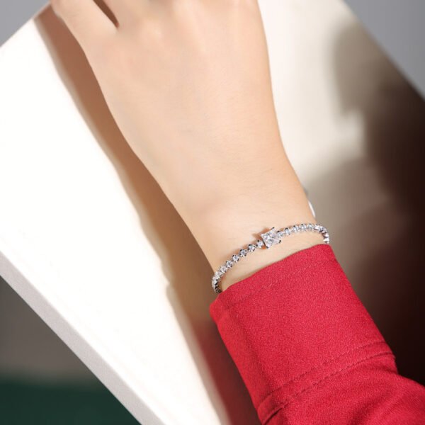 Bracelet S925 Silver Inlay Moissanite Rubik's Cube Bracelet - Image 6