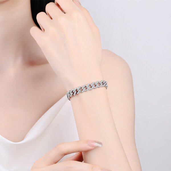 Cuban Link Chain Moissanite Bracelet - Image 6
