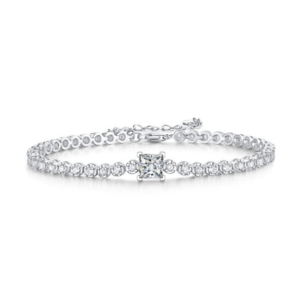 Bracelet S925 Silver Inlay Moissanite Rubik's Cube Bracelet - Image 5
