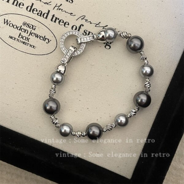 Mixed Color Pearl Necklace Women's Folding Retro Niche - Image 3