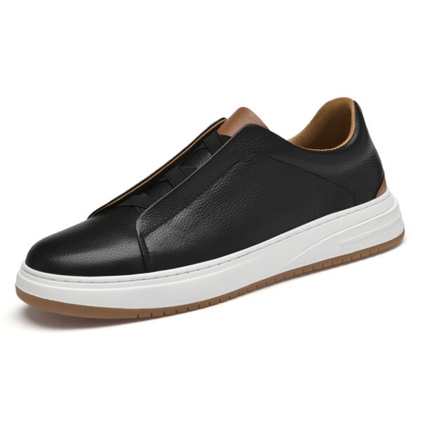 Low-top Slip-on Genuine Leather Top Layer Cowhide Casual Shoes - Image 3