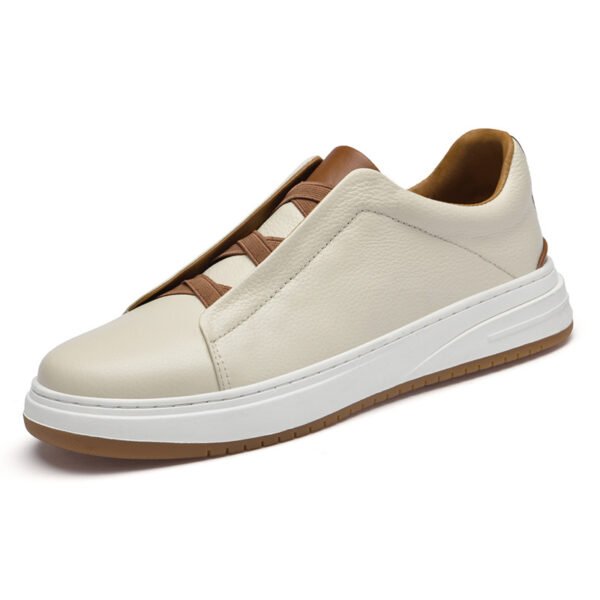 Low-top Slip-on Genuine Leather Top Layer Cowhide Casual Shoes - Image 5
