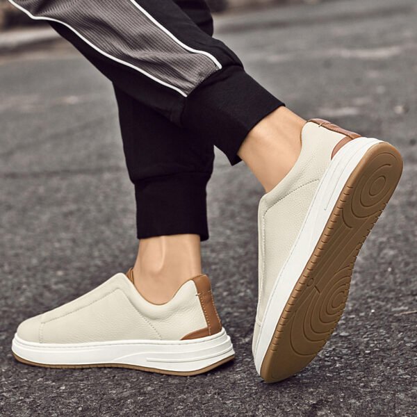 Low-top Slip-on Genuine Leather Top Layer Cowhide Casual Shoes - Image 6