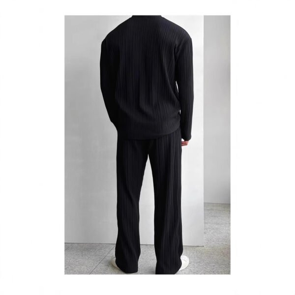 Men's Casual Button Shirt Long Sleeve Trousers Suit - Image 7