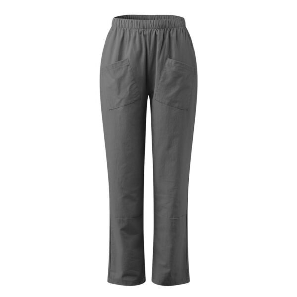 Women's Cotton Linen Elastic-waist Casual Pants - Image 7