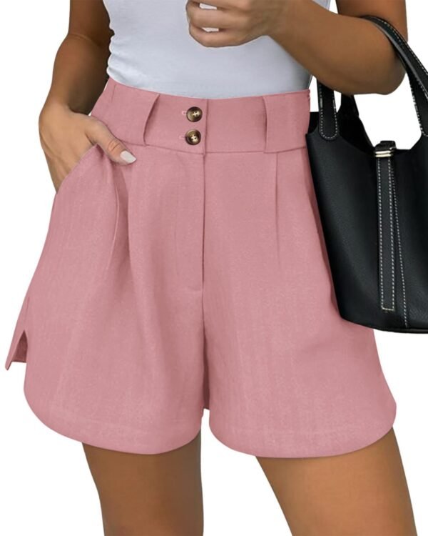 Shorts Pure Color Comfort Women's Clothing With Pockets - Image 8