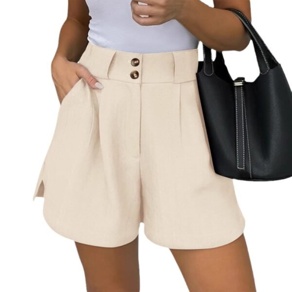Shorts Pure Color Comfort Women's Clothing With Pockets - Image 7