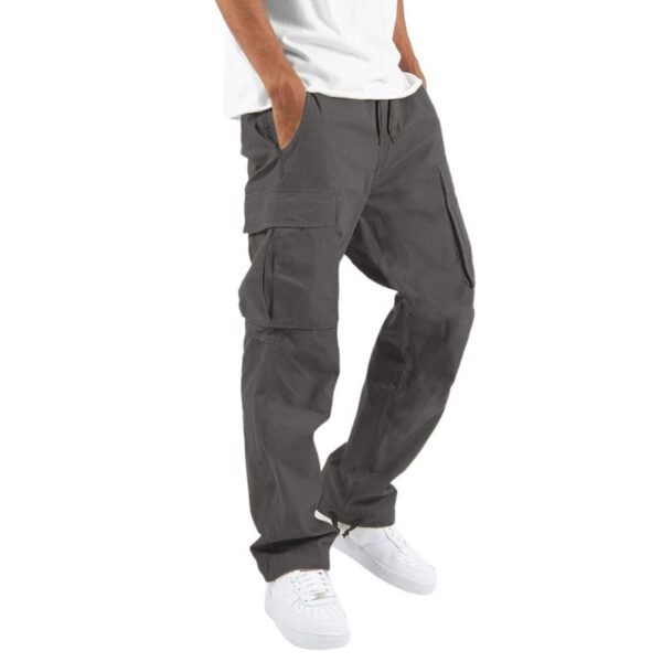 Trade Drawstring Multi-pocket Casual Trousers - Image 8