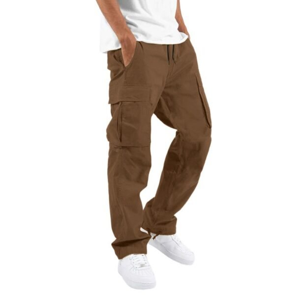 Trade Drawstring Multi-pocket Casual Trousers - Image 6