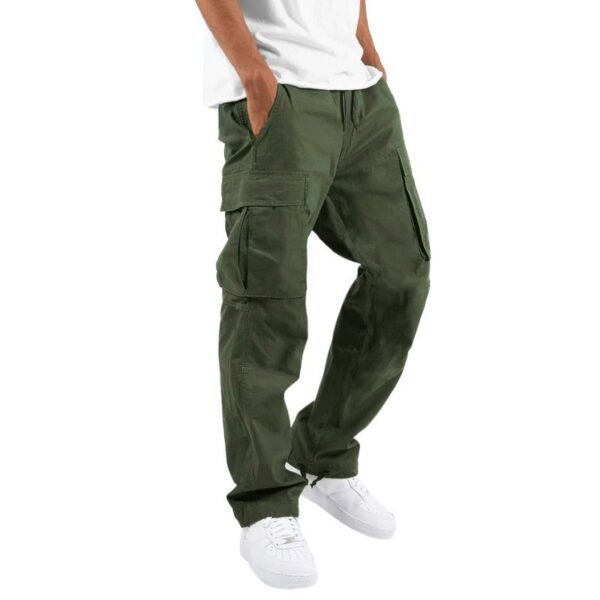 Trade Drawstring Multi-pocket Casual Trousers - Image 7
