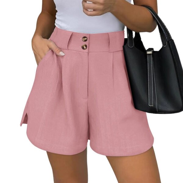Shorts Pure Color Comfort Women's Clothing With Pockets - Image 2
