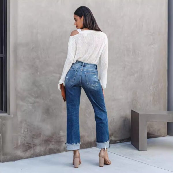 Women's Fashion Individual Casual Loose Jeans - Image 8