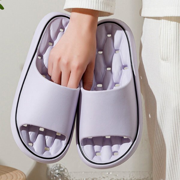 Non-slip Design Bathroom Slippers Home Summer Thick Sole Floor Bedroom House Shoes For Women Men - Image 3