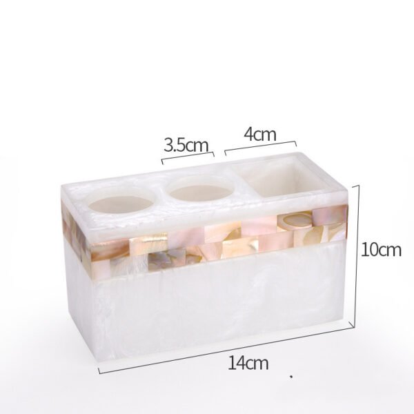 Light Luxury Shell Bathroom Decoration Accessories Toothbrush Holder Soap Dispenser Lotion Bottle Bathroom Supplies Wash Set 5.0 - Image 4