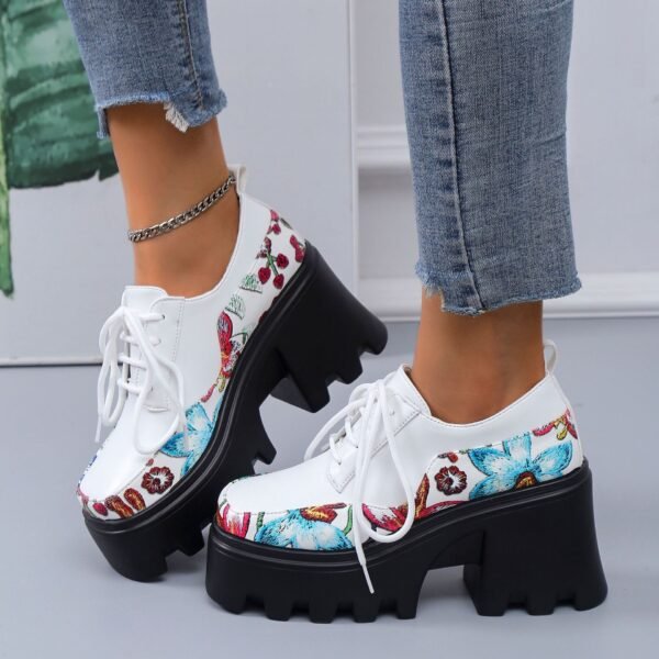 Spring New Muffin Bottom Wedge And Nude Boots Women - Image 5