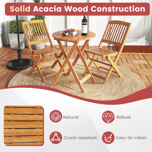 Outdoor Folding Chairs With Seat Cushions Set Of 2 - Image 6