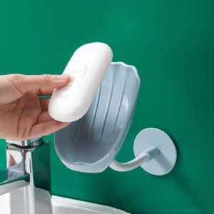 Portable Draining Soap Box Perforation-free Creative Non-water Soap Holder Shell Soapbox Household Bathroom Storage Accessories