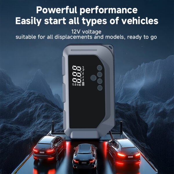 Car Battery Starter With Air Compressor 150PSI With Digital Tire Inflator 12V Car Battery - Image 6
