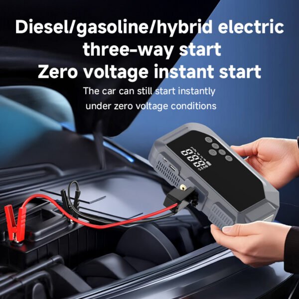 Car Battery Starter With Air Compressor 150PSI With Digital Tire Inflator 12V Car Battery - Image 2