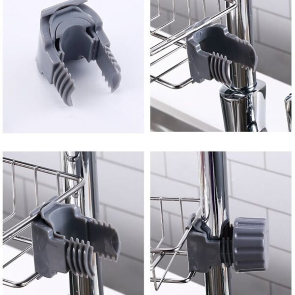 Adjustable Sink Drain Rack Sponge Storage Faucet Holder Soap Drainer Shelf Basket Organizer Kitchen Bathroom Accessories - Image 6