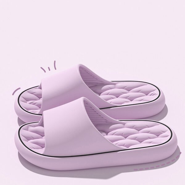 Non-slip Design Bathroom Slippers Home Summer Thick Sole Floor Bedroom House Shoes For Women Men - Image 5