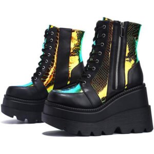 Plus Size Female Punk Style Platform Street Fashion Motorcycle Boots