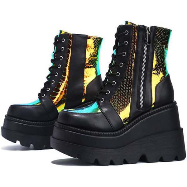Plus Size Female Punk Style Platform Street Fashion Motorcycle Boots
