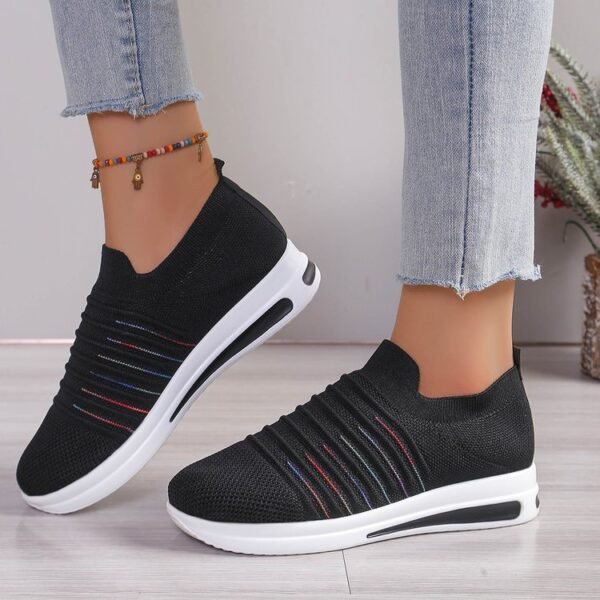 Plus Size Mesh Casual Pumps Flyknit - Image 8
