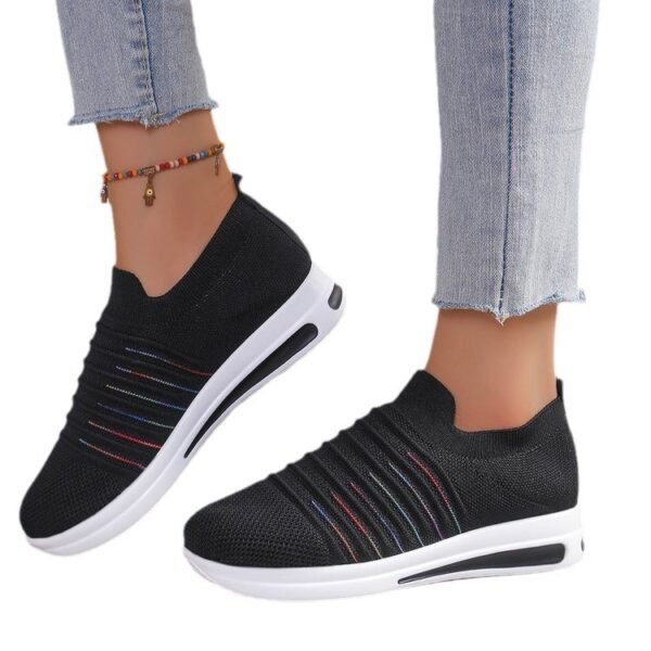Plus Size Mesh Casual Pumps Flyknit - Image 3