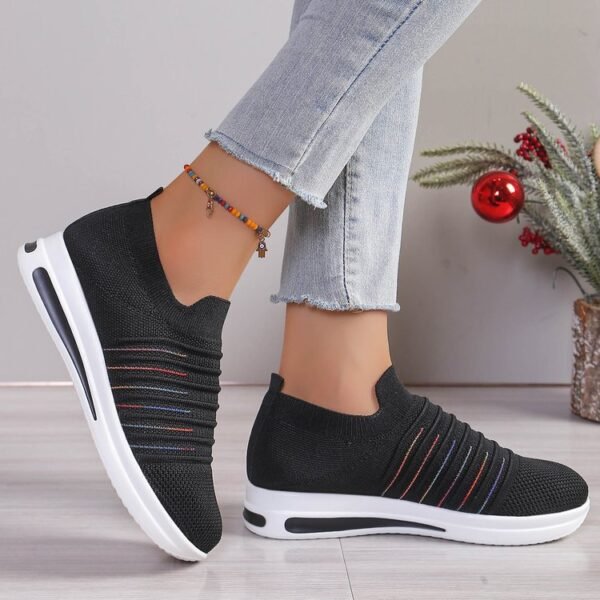 Plus Size Mesh Casual Pumps Flyknit - Image 7