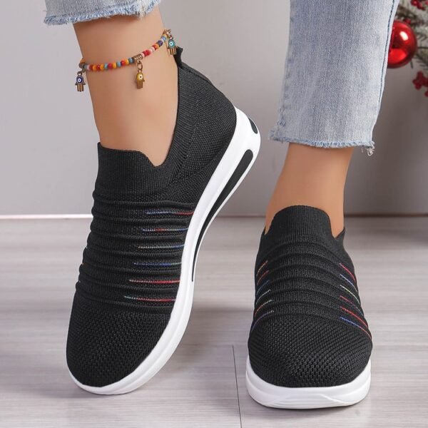 Plus Size Mesh Casual Pumps Flyknit - Image 5