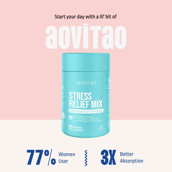 Ashwagandha For Women Supplement With L-Theanine Magnesium, Stress Relief, Focus And Relaxation Support Anxiery Pill - Image 6