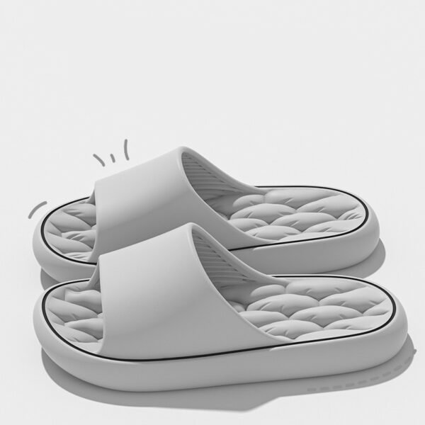 Non-slip Design Bathroom Slippers Home Summer Thick Sole Floor Bedroom House Shoes For Women Men - Image 2
