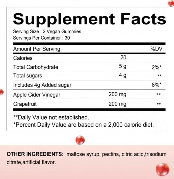 Cider Vinegar Gummies Cider Vinegar  Grapefruit - Image 9
