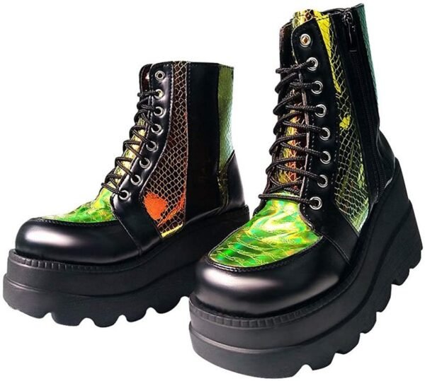 Plus Size Female Punk Style Platform Street Fashion Motorcycle Boots - Image 3