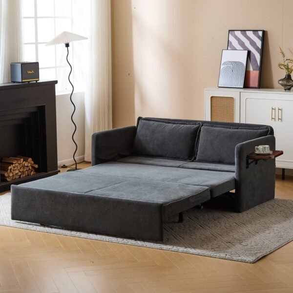 Adult Sleeper Chair Bed, 3-in-1 Convertible Sofa Chair Bed Pull-out Sofa Bed, Convenient Folding Tray Table With USB And Type-C Charging Ports Modern Loveseat For Living Room Cannot Be Sold On Temu