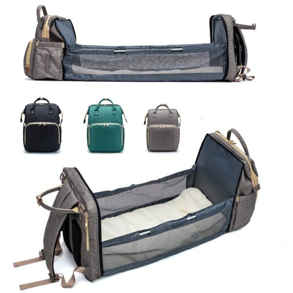 USB Charging Version Mommy Bed Backpack Folding Large Capacity Multi-function - Image 3